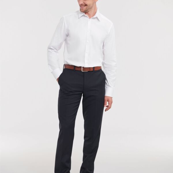 Mannen lange mouw Tailored Herringbone Shirt Thumbnail